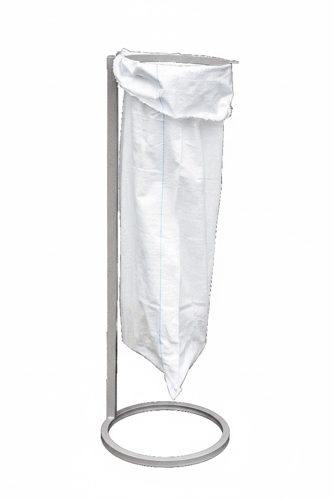 Урна для сміття під пакет ф350х900мм фіксуюче металеве кільце Сірий КОМПРЕД OL188